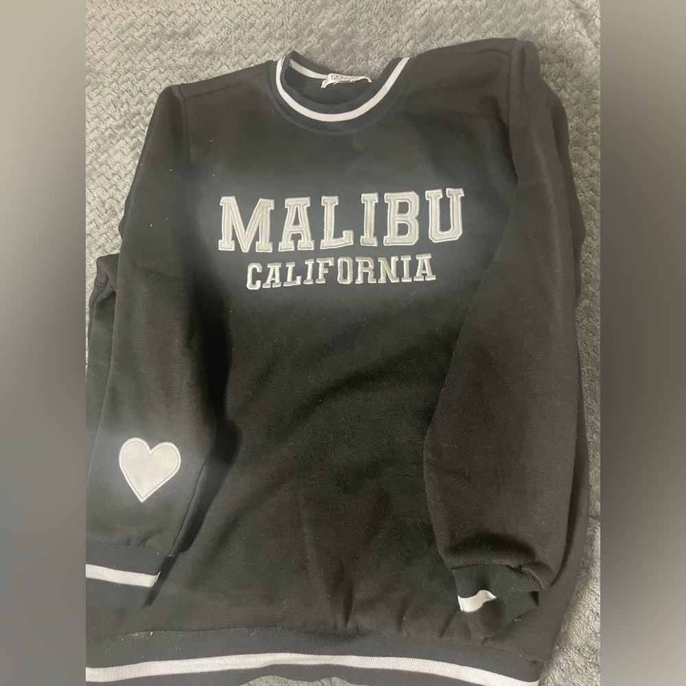 Stella Tweed Black and White Crewneck Sweater